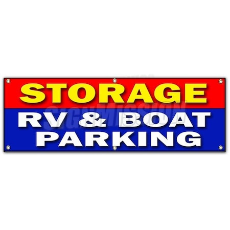 Signmission STORAGE RV & BOAT PARKING BANNER SIGN short long term secure indoor, B-72 Storage Rv & Boat Parkin B-72 Storage Rv & Boat Parkin